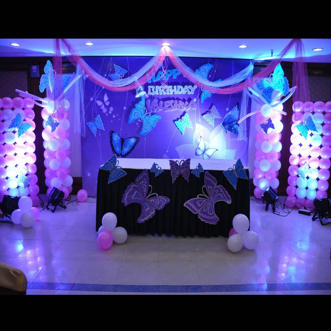 Butterfly Theme Birthday Decoration in Patna