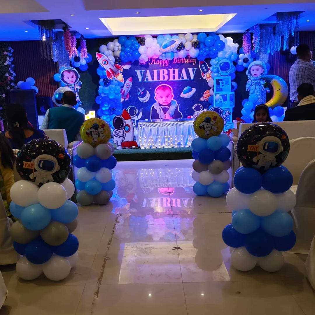 Satellite Theme Birthday Decoration in Patna