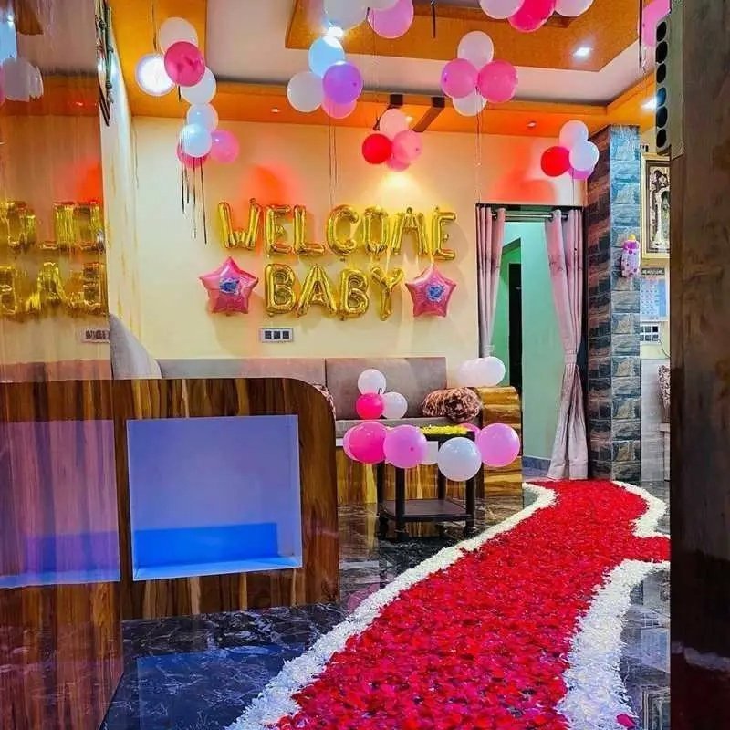 Baby Welcome Path Way Flower Decoration in Patna