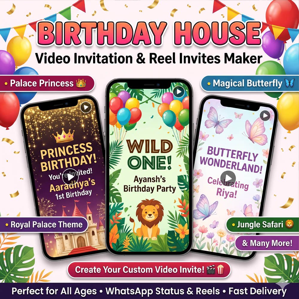 Birthday Video Invitation & Reel Invites Maker in Patna