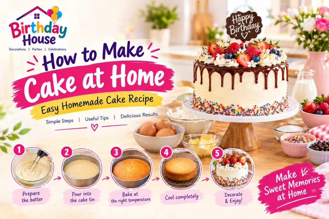 How to Make Cake at Home – Easy Homemade Cake Recipe