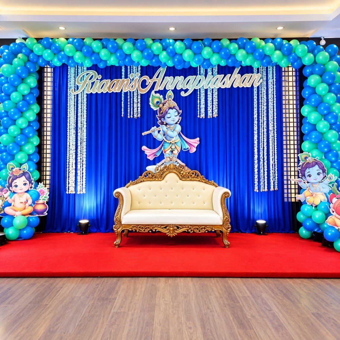 Krishna Theme for Annaprashan Decor in Patna