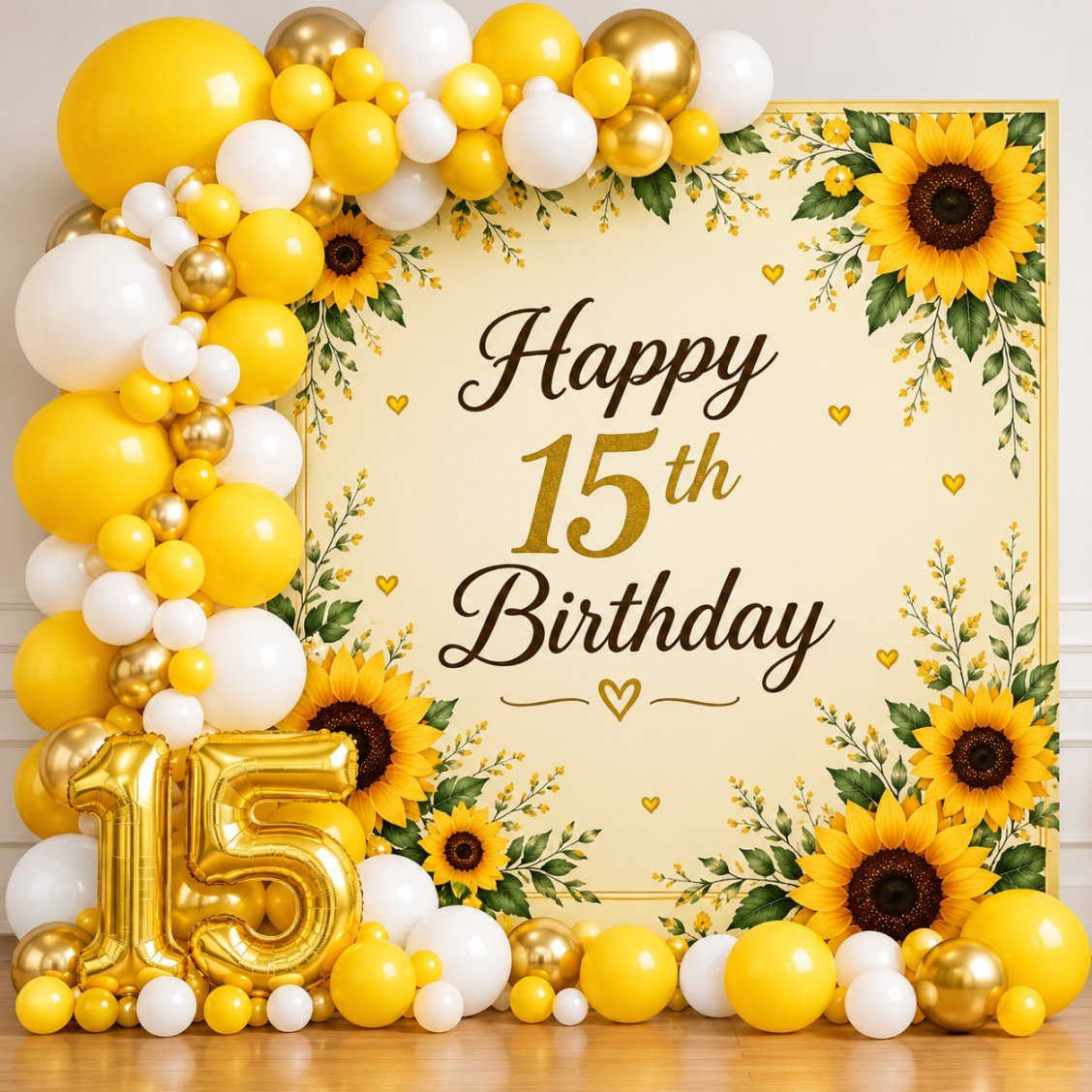 Elegant Sunflower Birthday Decoration in Patna
