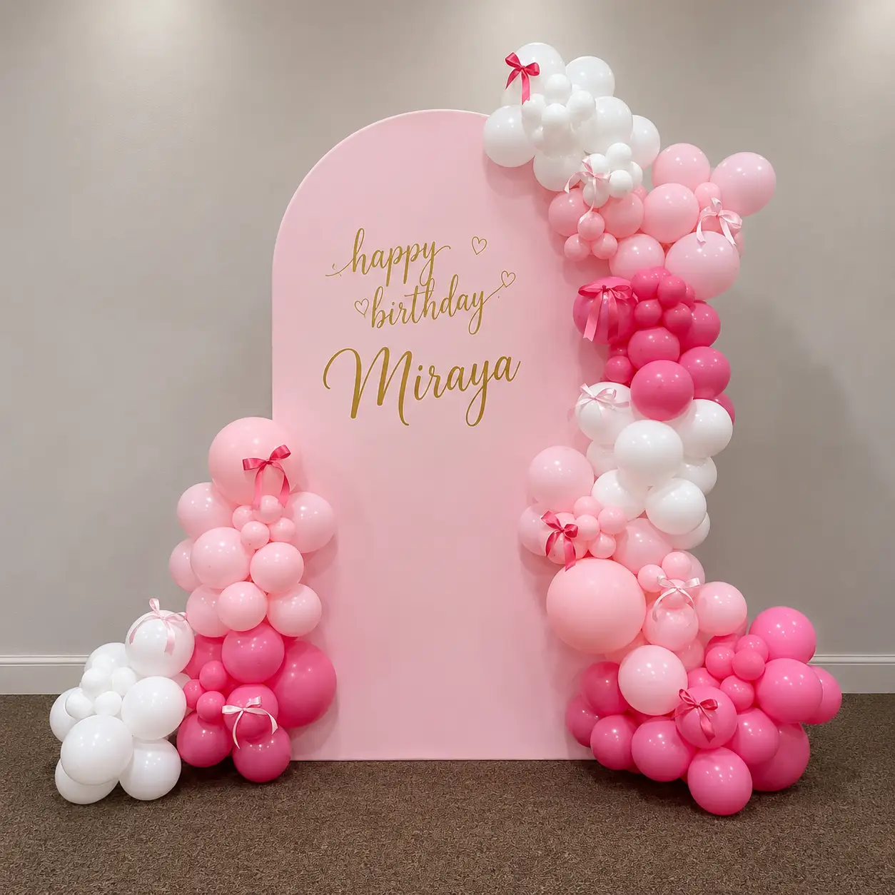 Pink Balloon Birthday Backdrop in Patna
